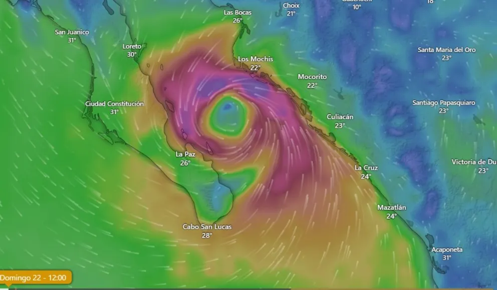 En VIVO así llega tormenta tropical Norma a Sinaloa.