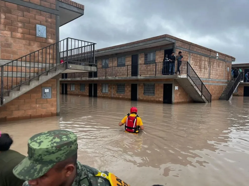 Norma provoca fuertes inundaciones en Navolato. Foto: Cortesía