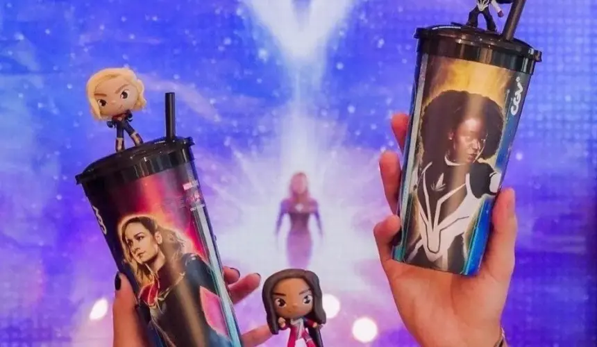 Fecha de venta de los vasos de colección con tapa 3D de la película The Marvels en Cinépolis. Foto: Marvel Extended Multiverse