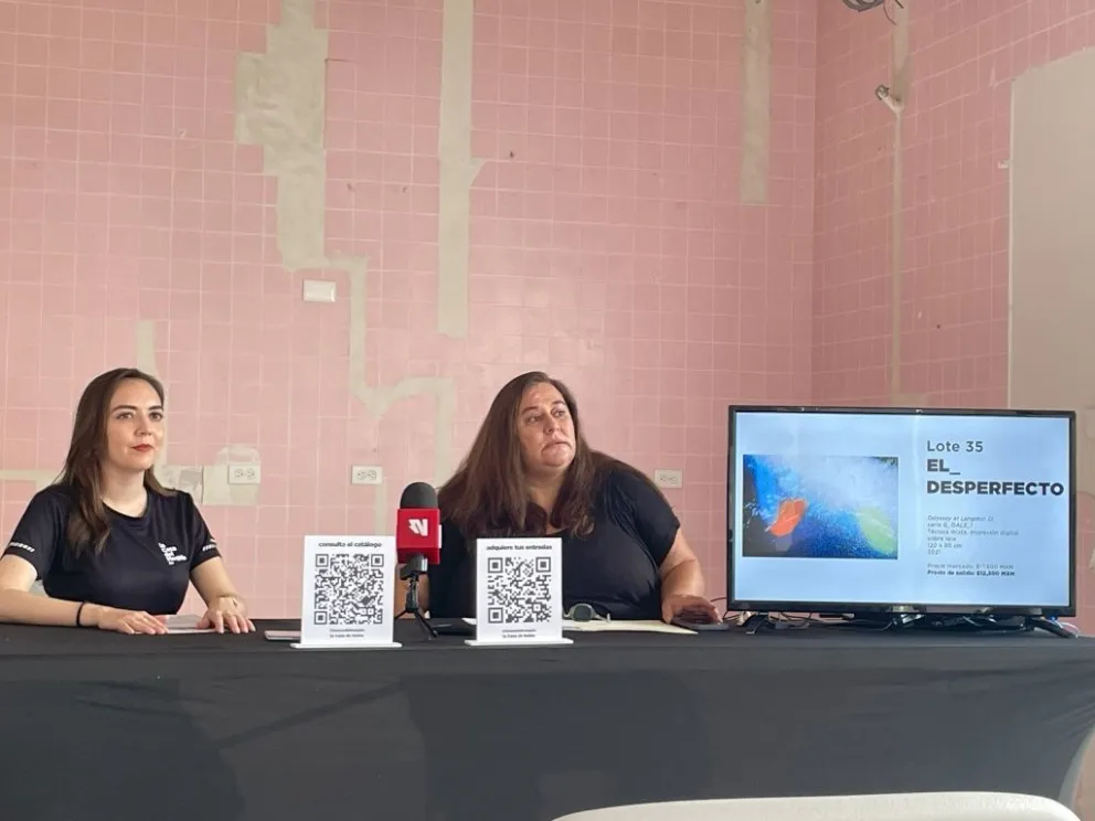 Alejandra Larrondo e Irene Clouthier invitaron a la subasta de arte moderno y contemporáneo de La Casa del Maquío. Foto: Raúl Durán