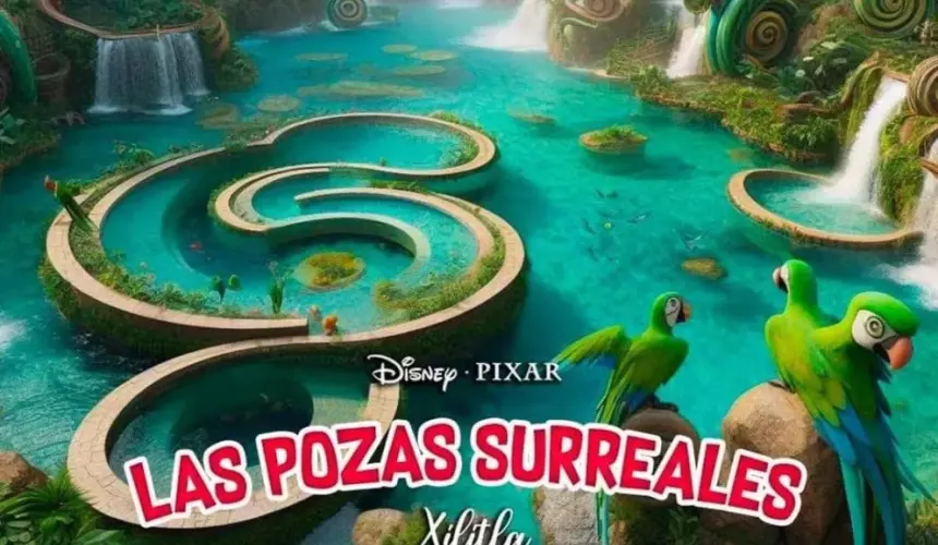 Así se verían algunos paisajes de San Luis Potosí con Inteligencia Artificial al estilo de Disney-Pixar