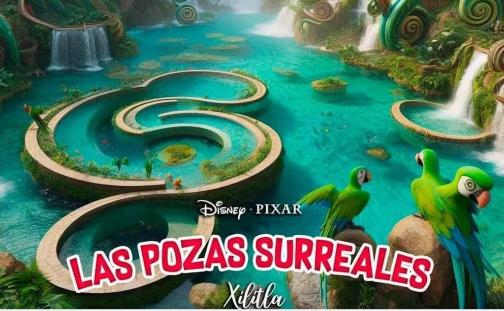 Así se verían algunos paisajes de San Luis Potosí con Inteligencia Artificial al estilo de Disney-Pixar