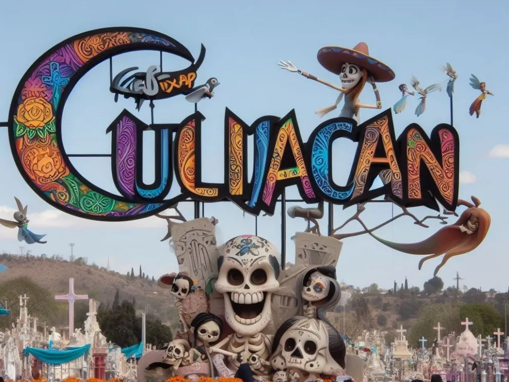 Así lucirían los panteones de Culiacán celebrando el Día de Muertos en una película de Disney Pixar: imágenes con IA