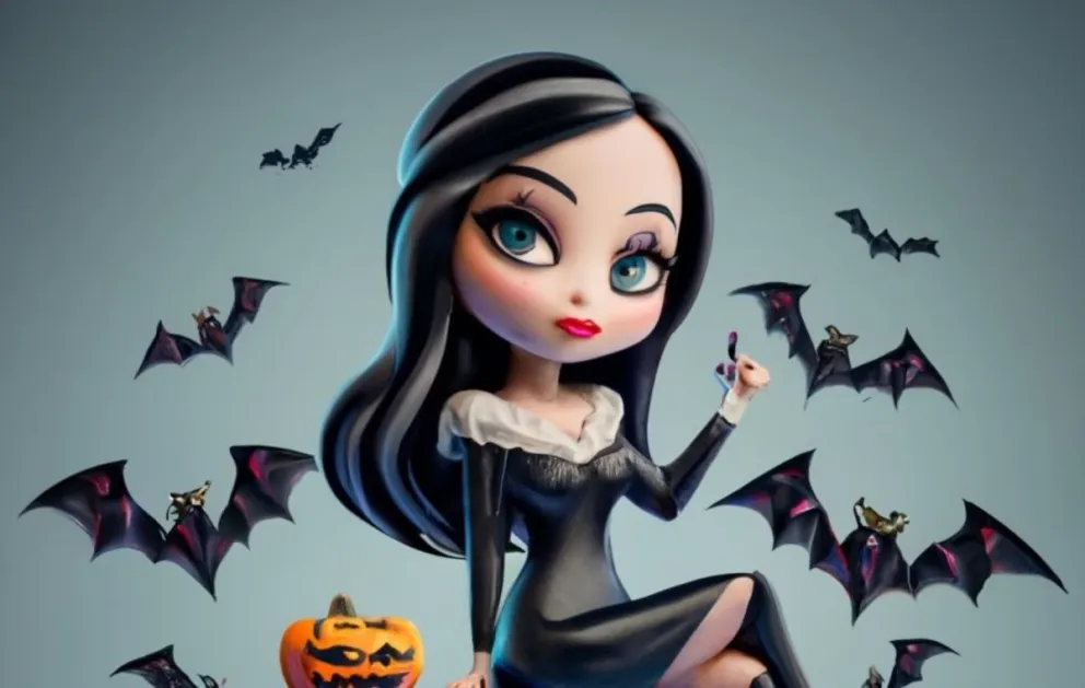 Recopilación de nombres de niña y mujer en 3D al estilo de Morticia de la Familia Addams y Halloween. Foto: Cortesía