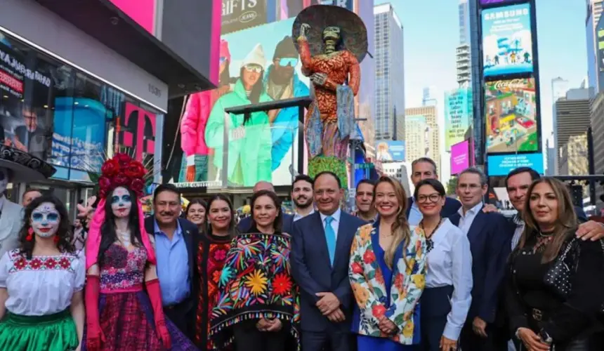 Las catrinas de Puebla en la ciudad de Nueva York, Estados Unidos. Foto: Cortesía