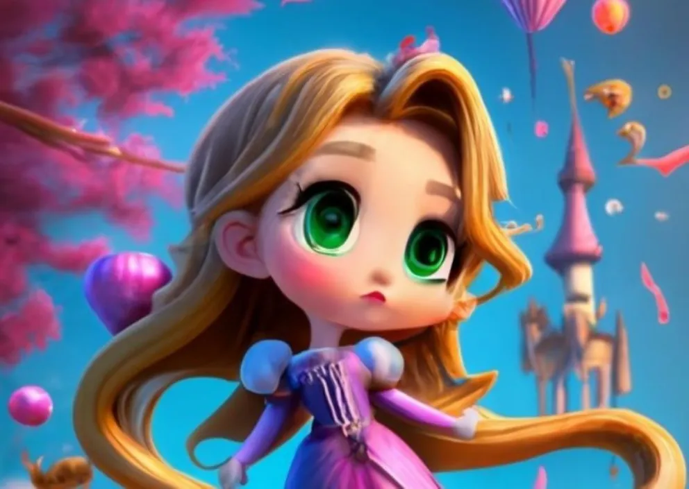 Listado de nombres de niñ@s, mujeres y hombre en diseño 3D con temática de la princesa Rapunzel de Disney y el Capitán América. Foto: Cortesía