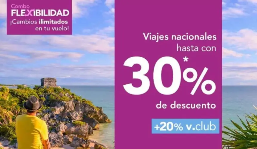 Volaris brindara descuentos de hasta 30% en algunos de sus lugares de destino.