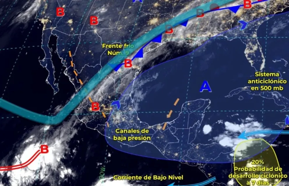 Clima en México hoy viernes 10 de noviembre: persisten lluvias en gran parte del país por frente frío 9