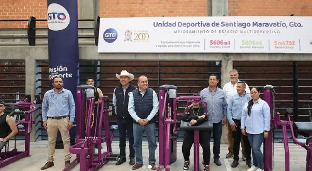 Entregan obras por más de 38 millones de pesos en Santiago Maravatío, Guanajuato