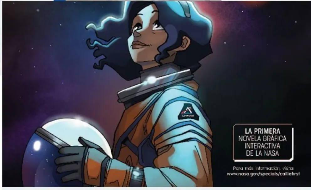 NASA selecciona a Callie Rodríguez, una latina como la primera mujer en caminar sobre la Luna en un cómic