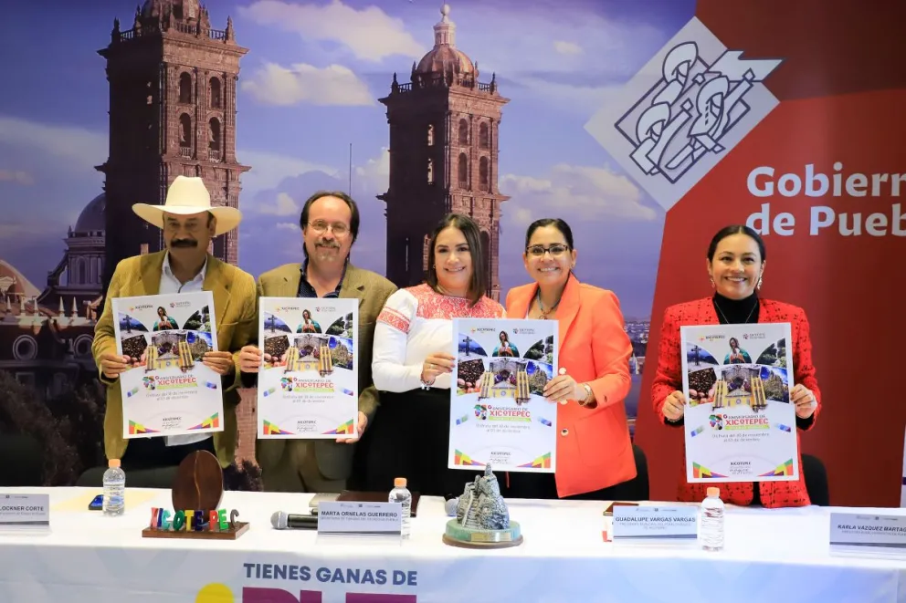Presentan el programa de los festejos por 11 años del Pueblo Mágico de Xicotepec de Juárez en Puebla. Foto: Cortesía