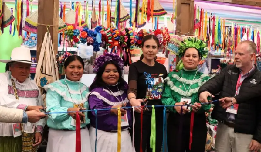 El primer día de actividad en el Tianguis de Pueblos Mágicos 2023. Foto: Cortesía