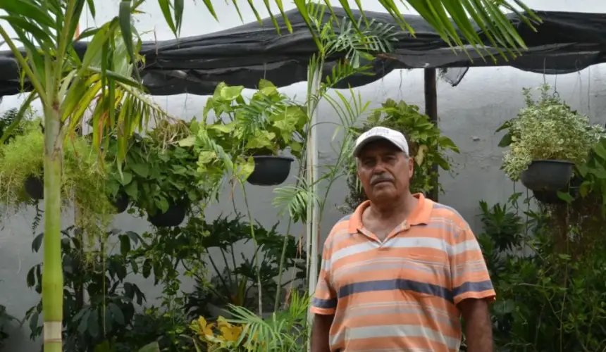 Jorge también vende en su vivero maceteros y tierra preparada para las plantas sobre el bulevar Agricultores, esquina con la calle 17 en la colonia Guadalupe Victoria. En un horario de 8:00 A.M. a 6:00 P.M.  Fotos: Juan Madrigal