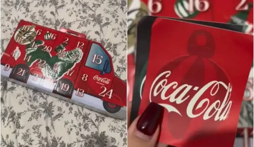 ¡Hermoso y navideño! Así luce el calendario de adviento de Coca-Cola para este 2023