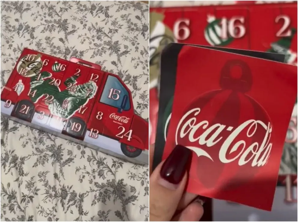 ¡Hermoso y navideño! Así luce el calendario de adviento de Coca-Cola para este 2023