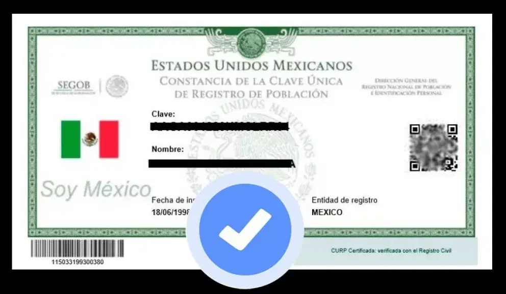 Así puedes obtener gratis CURP certificada por Renapo