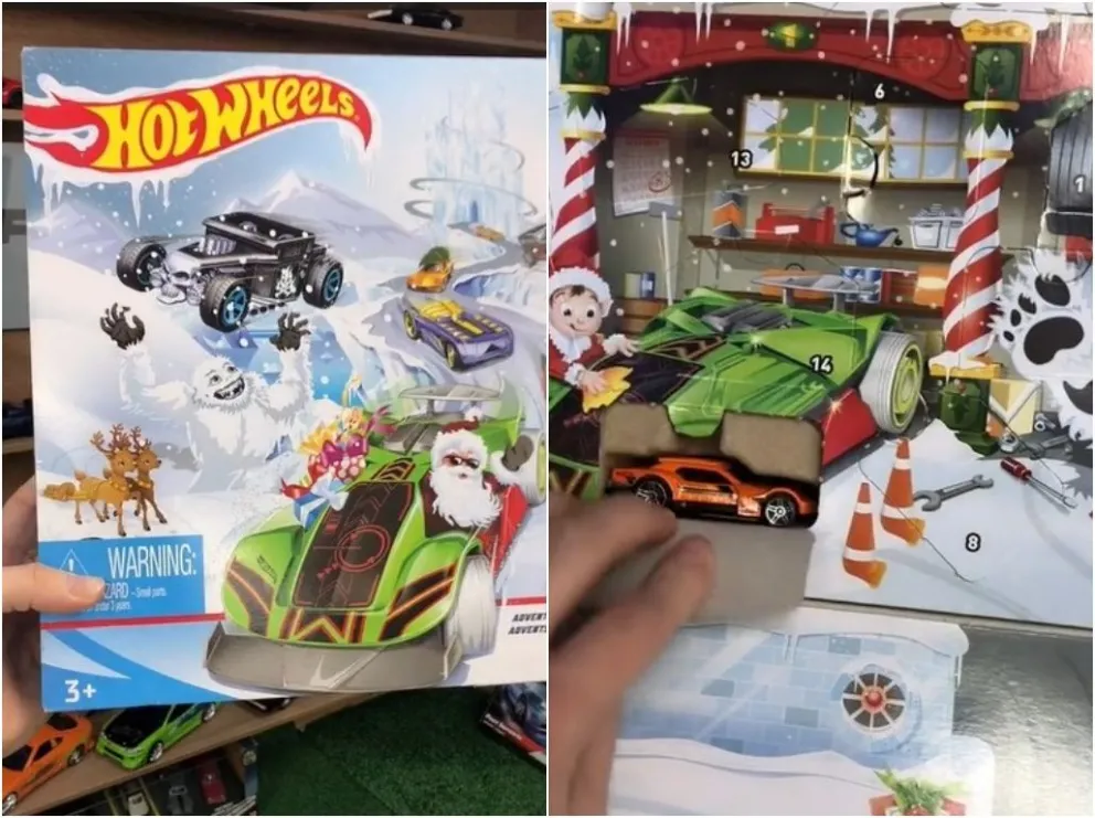 ¡Santa Claus a toda velocidad! Así es el calendario de adviento de Hot Wheels