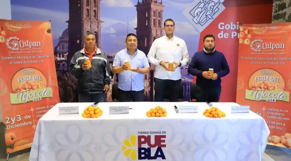 Presentan la Feria del Tejocote de Calpan 2023, en el estado de Puebla. Foto: Cortesía