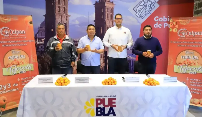 Presentan la Feria del Tejocote de Calpan 2023, en el estado de Puebla. Foto: Cortesía