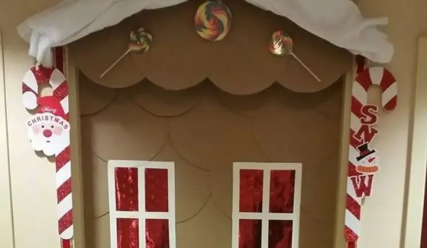 Puertas navideñas, imágenes de como decorarlas.