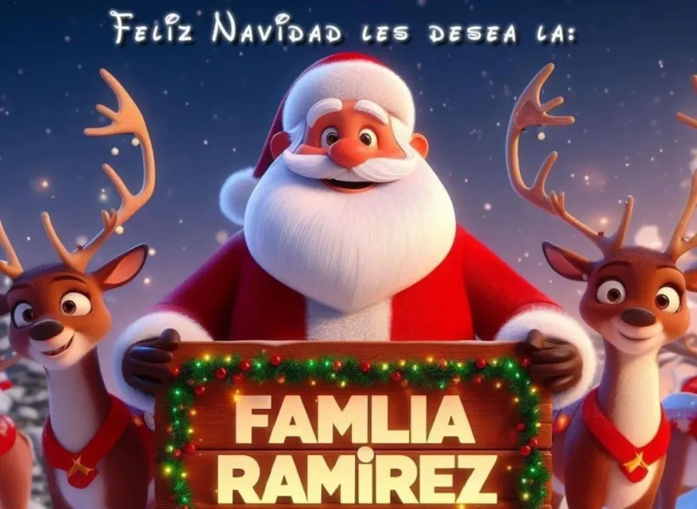 Imágenes en 3D con diferentes apellidos de familia con temática de Navidad. Foto: Extremo Mundial
