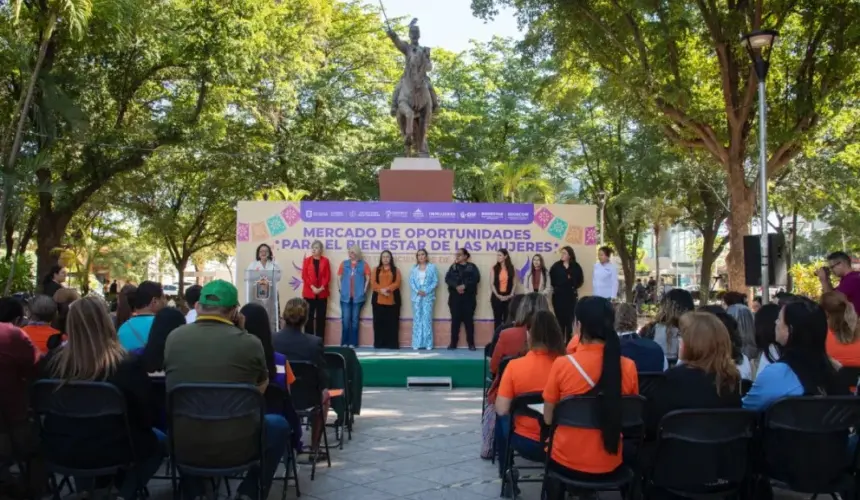 Inauguran en Culiacán el “Mercado de Oportunidades para las Mujeres”.