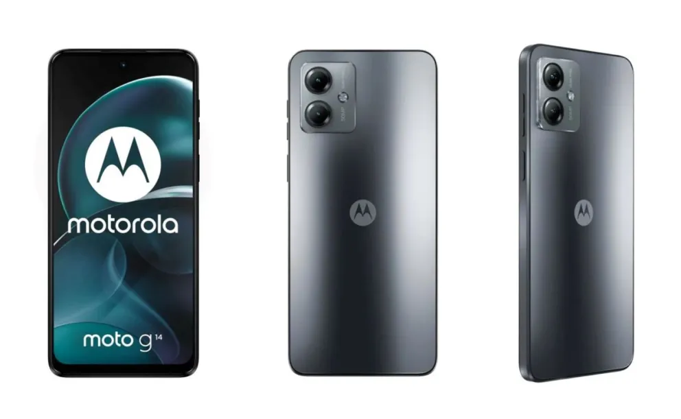 Smartphone Motorola G14 de gama media en rebaja. Foto: Cortesía
