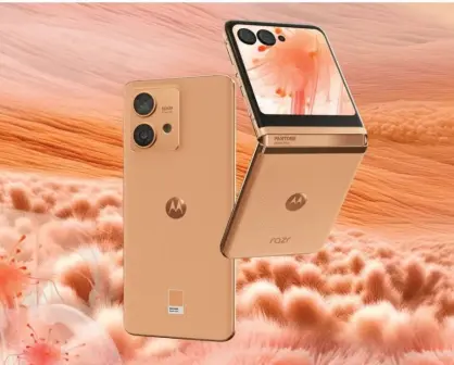 Motorola revela sus nuevos smartphones en el deslumbrante Pantone Peach Fuzz del Año 2024