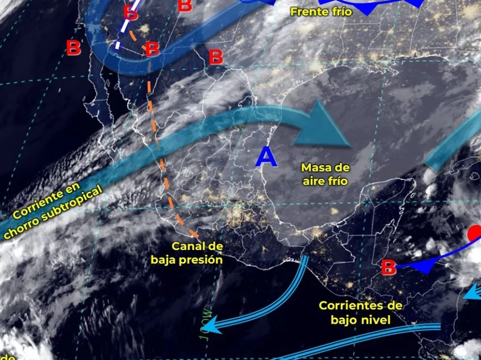 Clima en México hoy miércoles 13 de diciembre de 2023: persisten lluvias por frente frío núm. 16