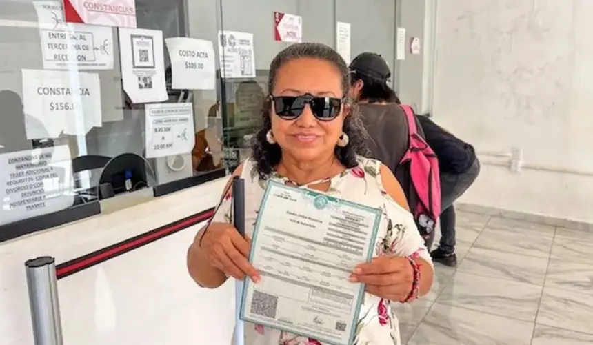  ¡Hacia la inclusión social! Juana María recibe la primer acta de nacimiento en braille en Tabasco