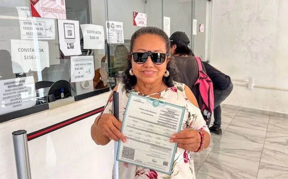  ¡Hacia la inclusión social! Juana María recibe la primer acta de nacimiento en braille en Tabasco