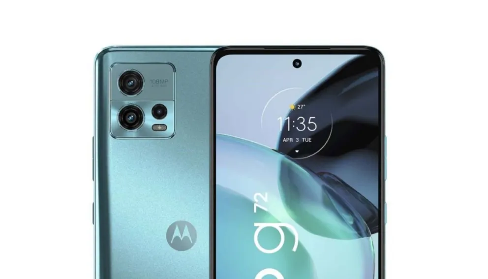 El smartphone Motorola Moto G72 viene con batería de larga duración. Foto: Cortesía