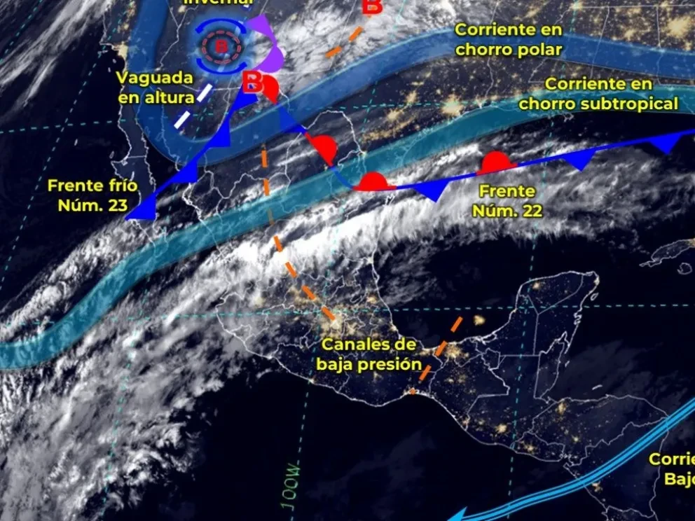 Frentes fríos 22 y 23 se extenderán en el norte de México: pronóstico del clima de hoy 2 de enero de 2024