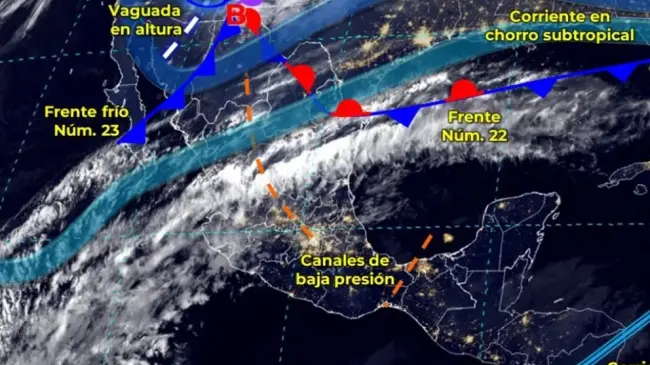 Frentes fríos 22 y 23 se extenderán en el norte de México: pronóstico del clima de hoy 2 de enero de 2024
