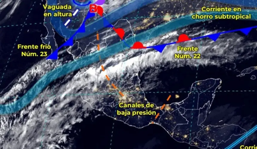 Frentes fríos 22 y 23 se extenderán en el norte de México: pronóstico del clima de hoy 2 de enero de 2024