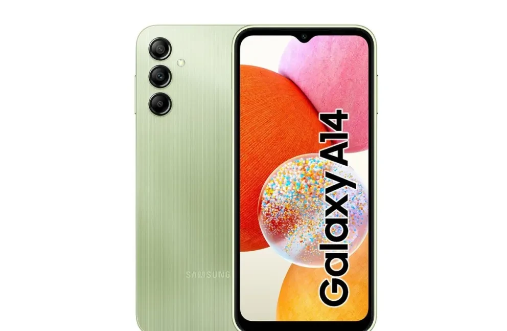El smartphone Samsung A14 viene con batería de larga duración. Foto: Cortesía