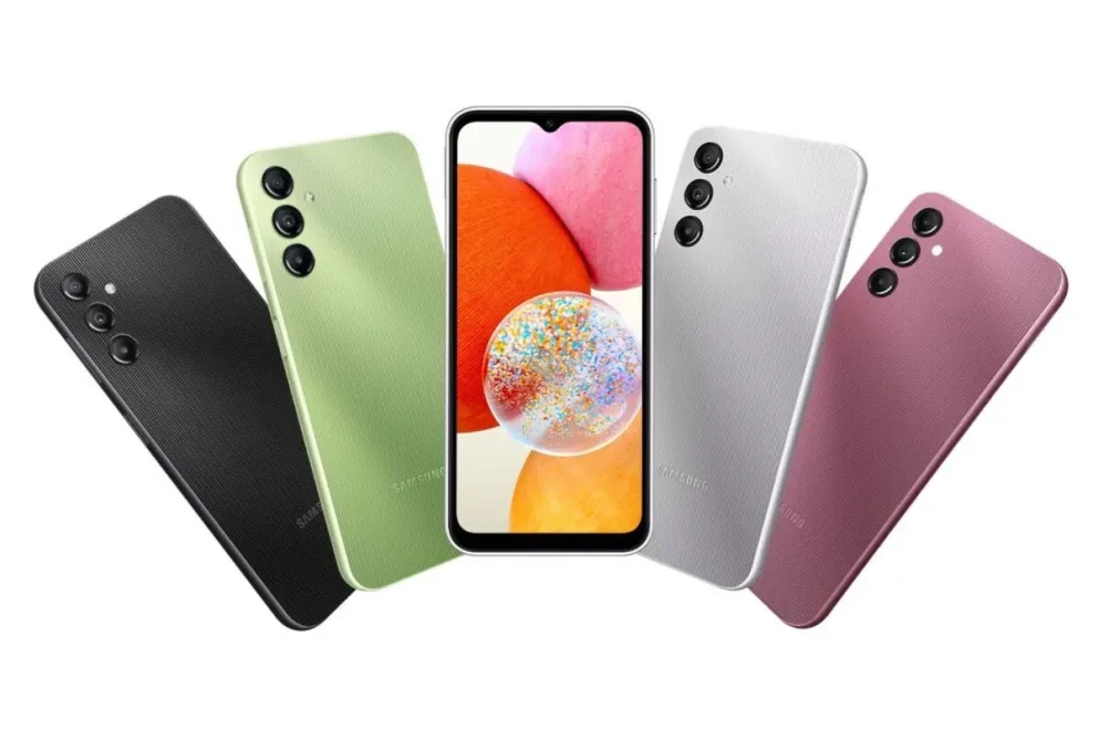 El Galaxy A14 cuenta con batería de larga duración, cámara de 50 megapixeles y pantalla de buena calidad. Foto: Samsung