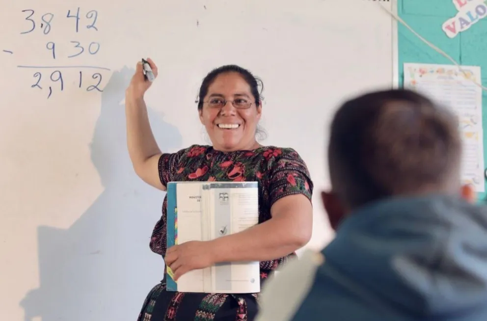 Maestra en Guatemala. Foto: Gobierno de Guatemala
