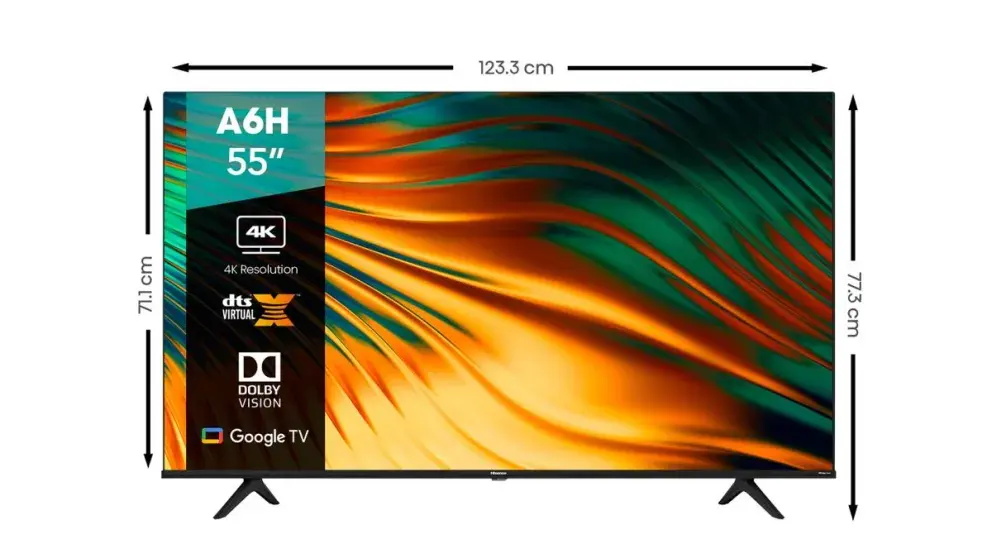 Esta smart TV de Hisense destaca porque integra resolución 4K de 3840 x 2160 píxeles para visualizar nuestro contenido en la mejor calidad. Foto: Hisense