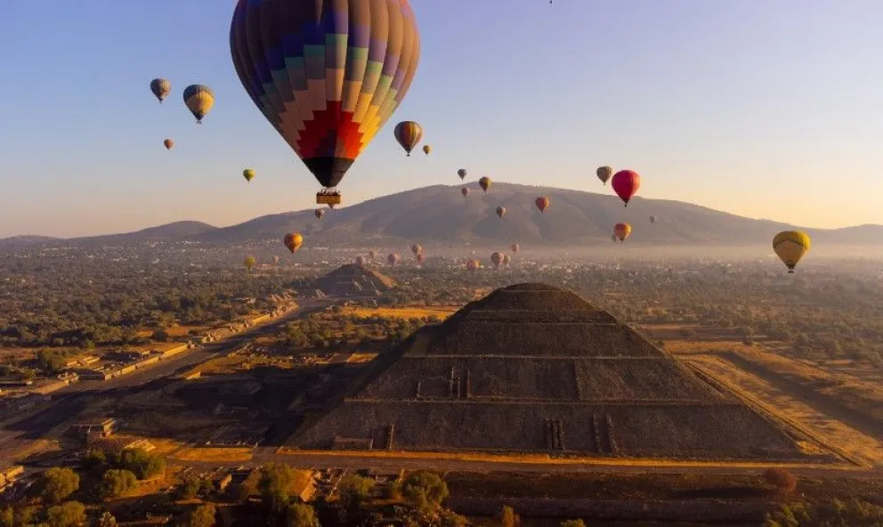 Teotihuacán Globo aerostático. Foto: Chilango