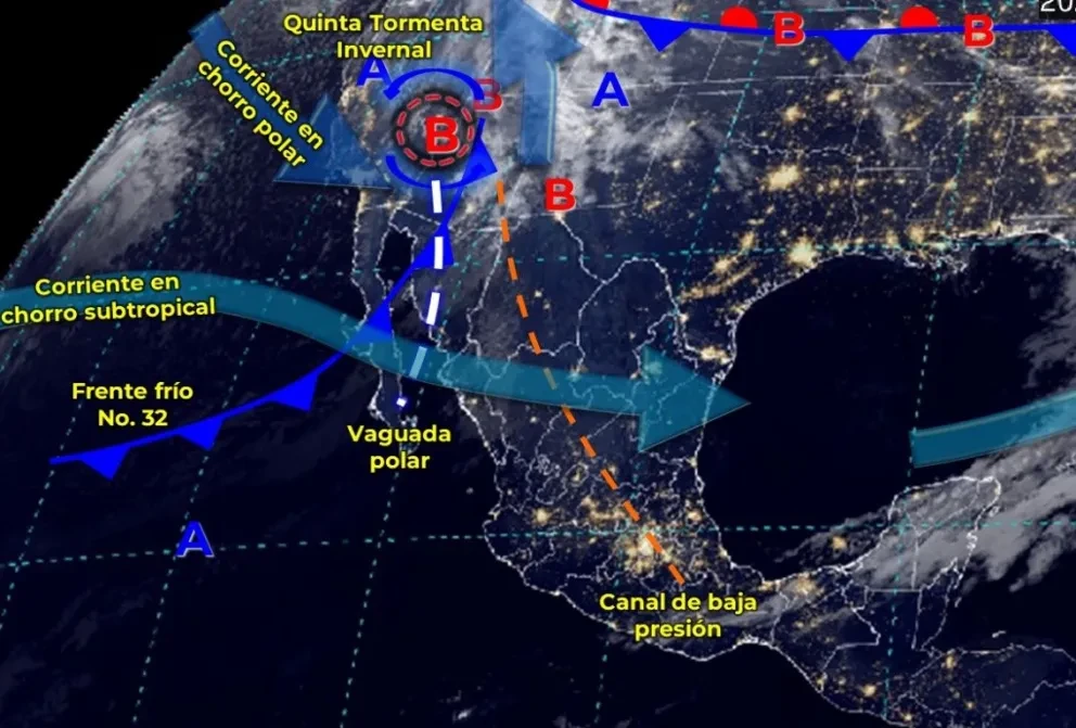Pronóstico del clima en México hoy viernes 2 de febrero de 2024. Imagen: Conagua