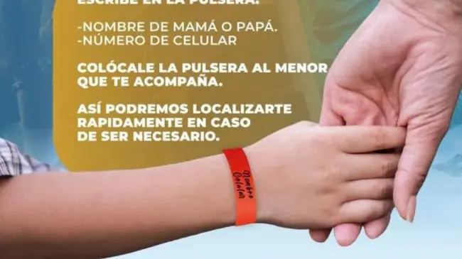 Autoridades darán brazaletes de seguridad a menores durante el Carnaval.