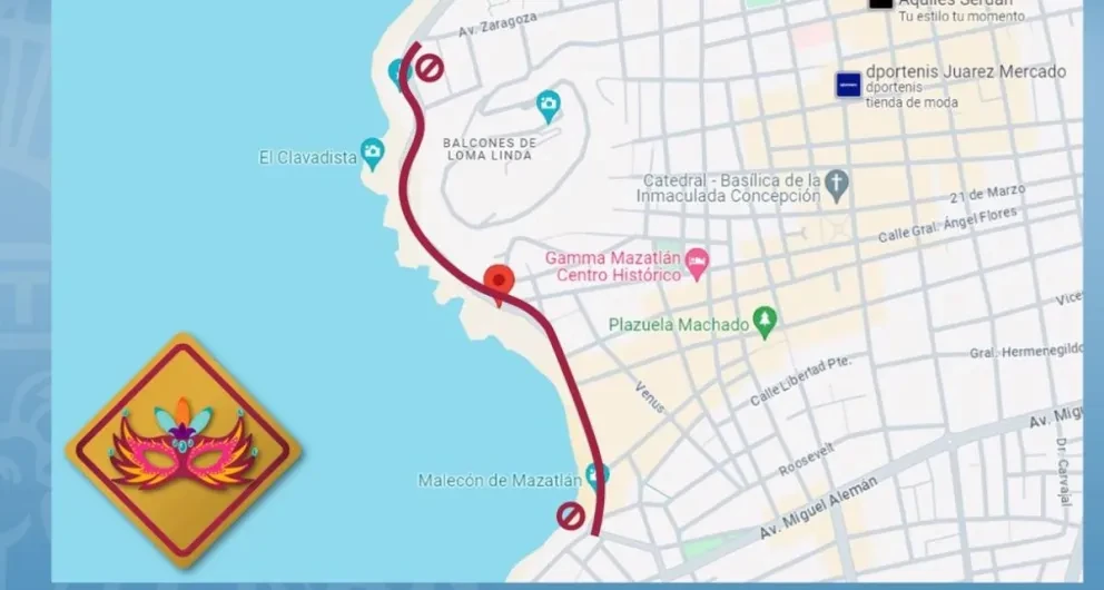 ¡Atención Mazatlán! Paseo Claussen y Olas Altas serán cerrados a la circulación a partir de este miércoles.