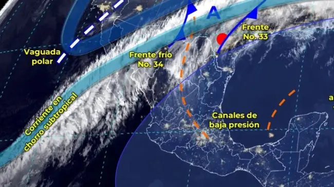 Pronóstico del clima en México hoy viernes 9 de febrero de 2024. Imagen: Conagua