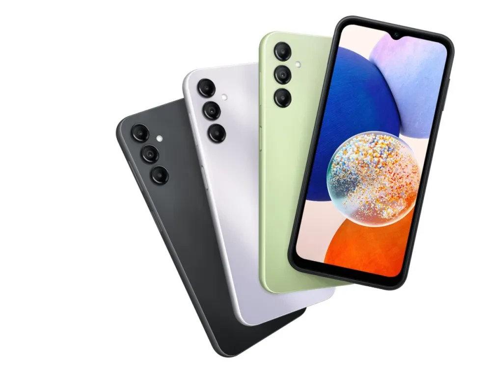 El smartphone Samsung Galaxy A14 trae altavoces estéreo. Foto: Cortesía