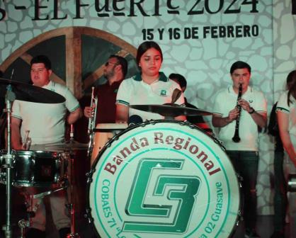 Al son de la banda sinaloense inauguran Festival Cultural COBAES-El Fuerte 2024