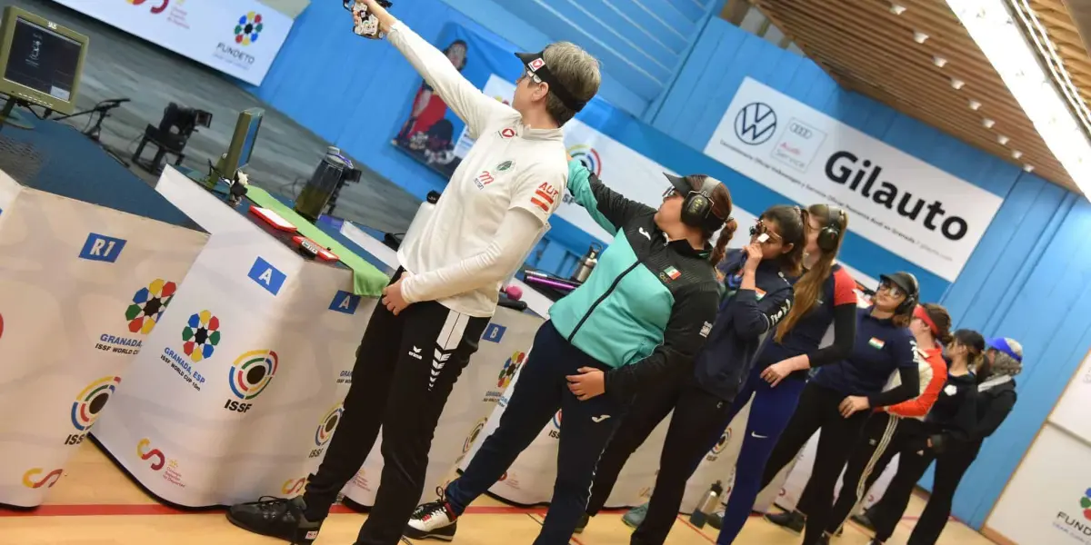 Andrea Ibarra, seleccionada nacional de tiro deportivo.