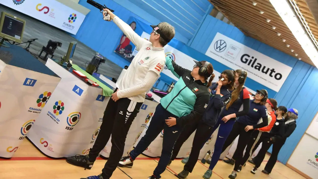 Andrea Ibarra, seleccionada nacional de tiro deportivo.