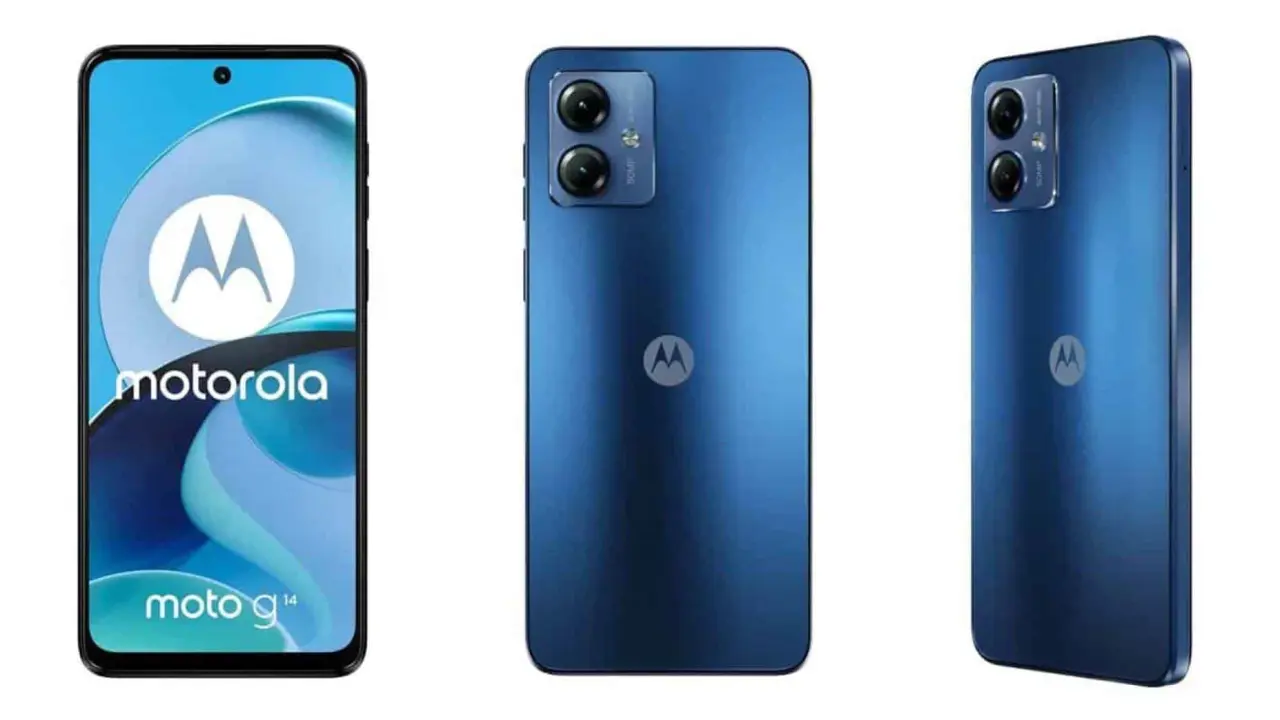 El smartphone Motorola Moto G14 incluye altavoces estéreo. Foto: Cortesía