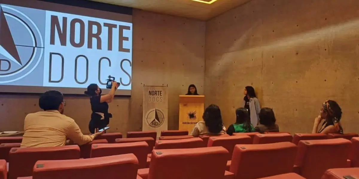 La cineasta sinaloense Zulema Sánchez en la inauguración de Norte Docs. Foto: Cortesía